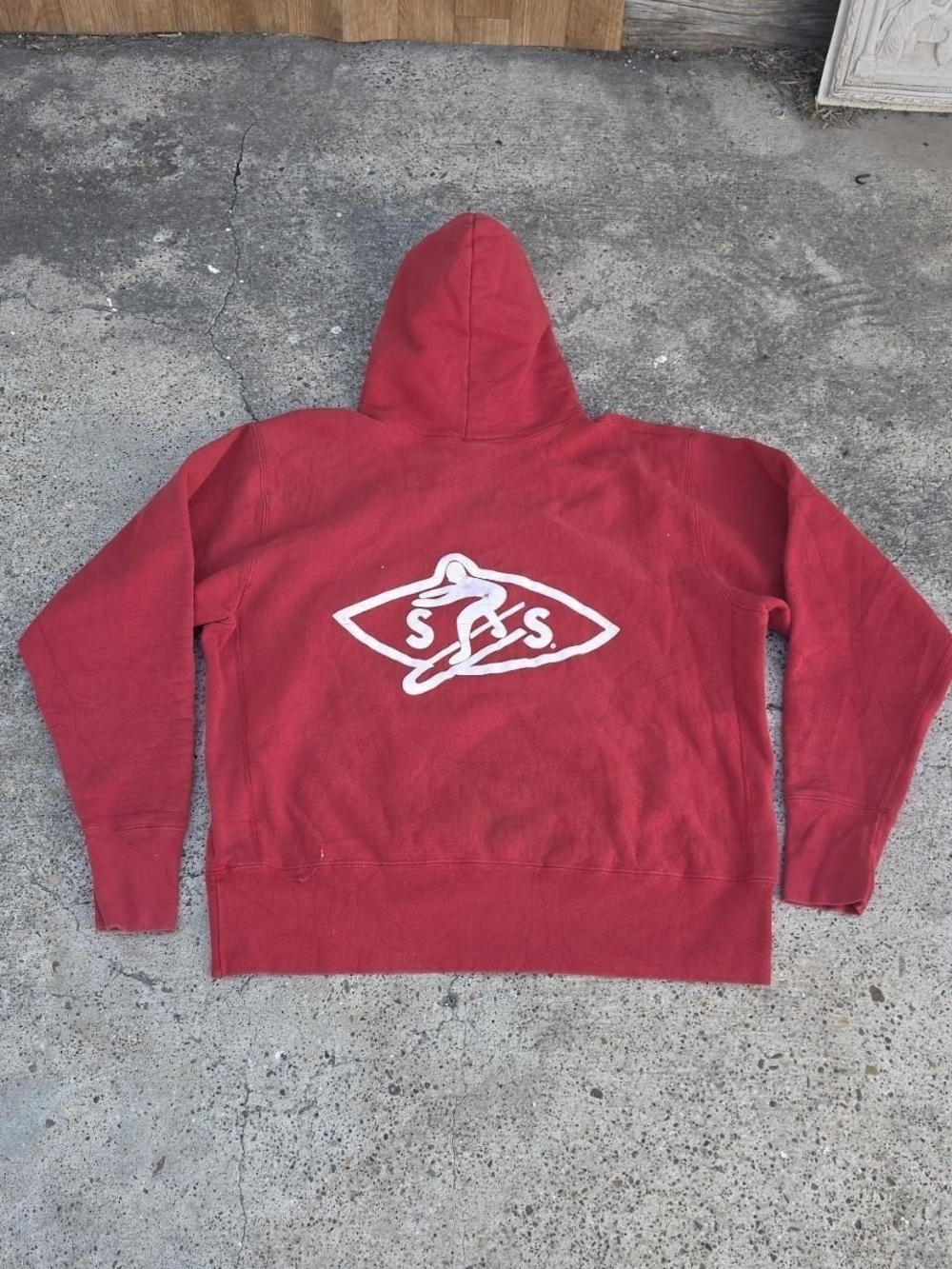 Vintage Camber Surfers Supplies Heavy Weight Red Hoodie Size XL